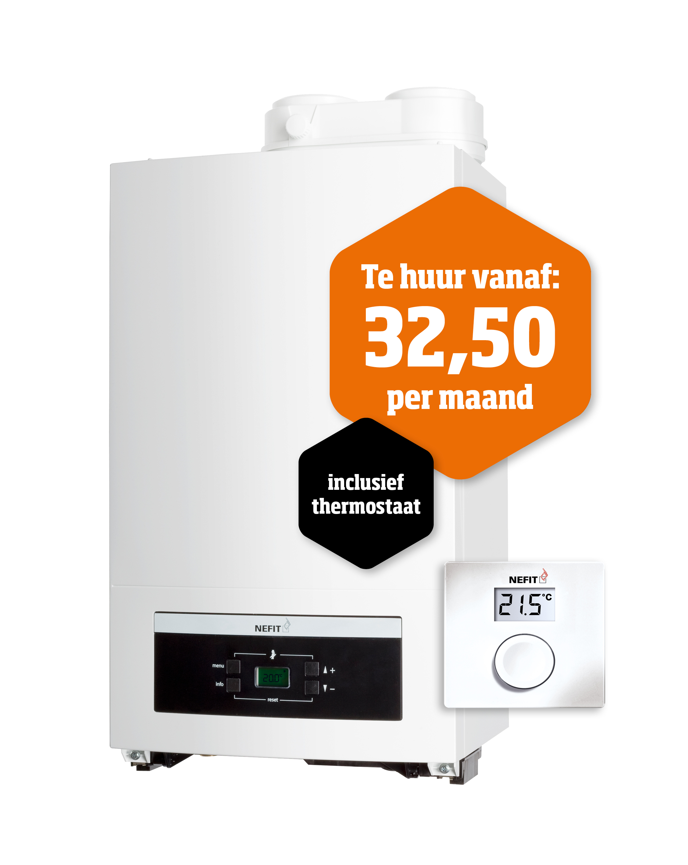 Nefit CV-ketel CW4 met Moduline thermostaat