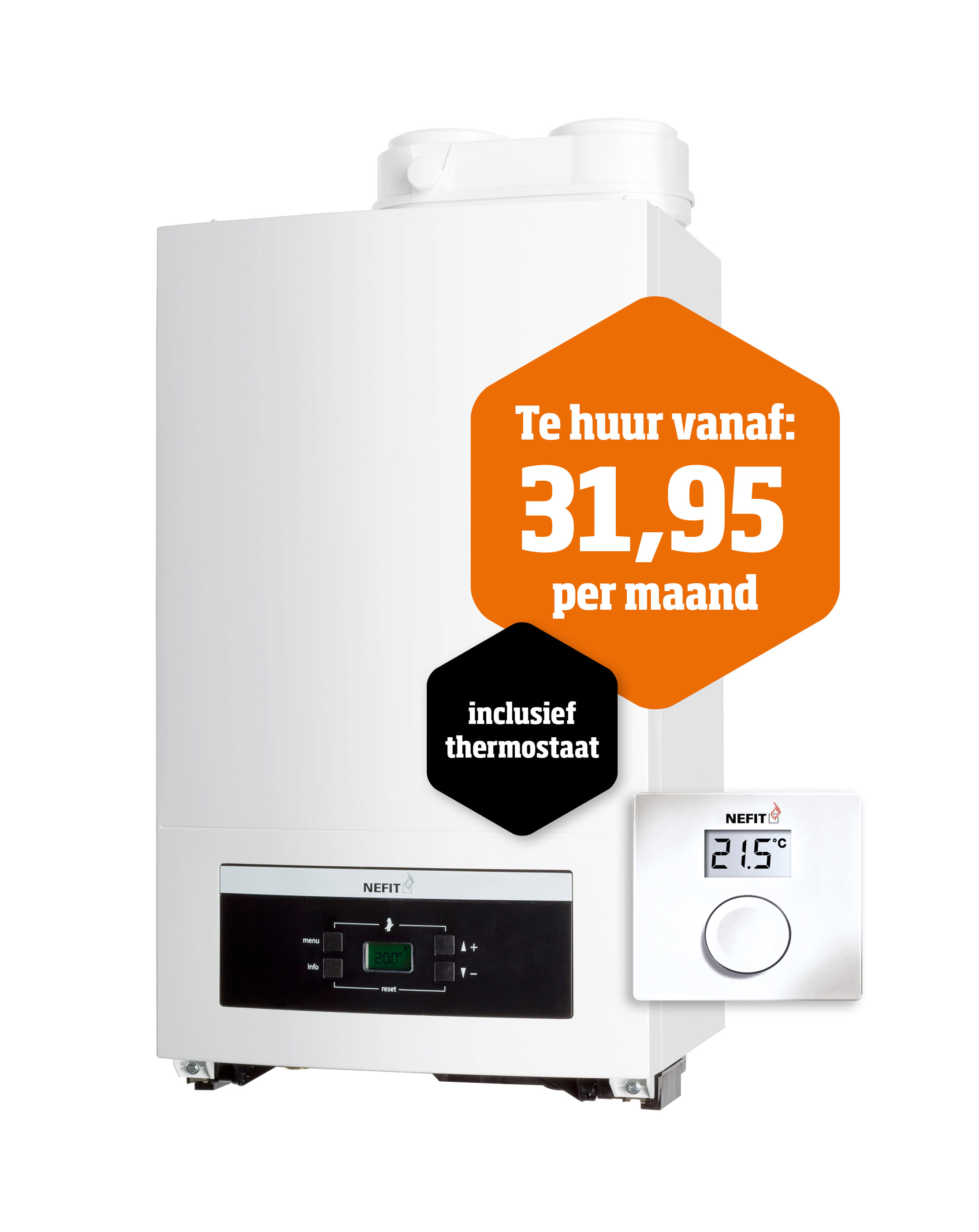 Nefit CV-ketel met Moduline thermostaat