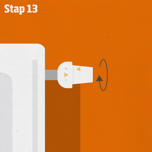 Stap 13 radiator ontluchten