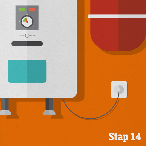 Stap 14 radiator ontluchten