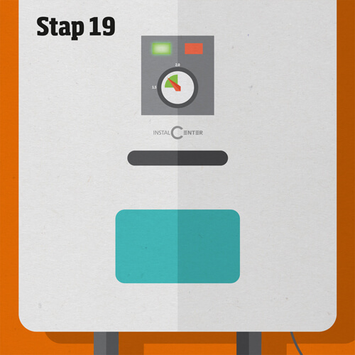 Stap 19 radiator ontluchten