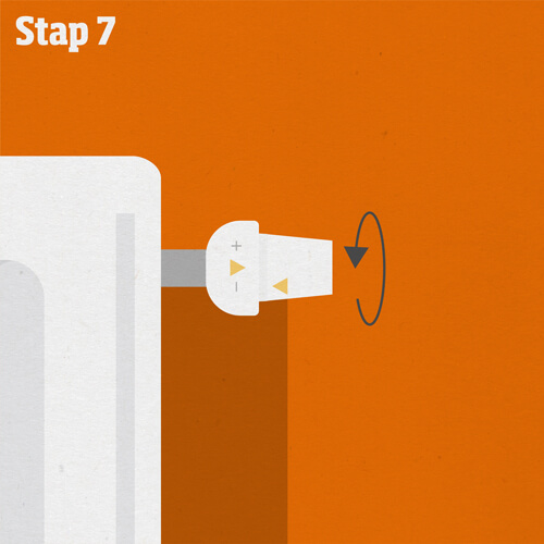 Stap 7 radiator ontluchten
