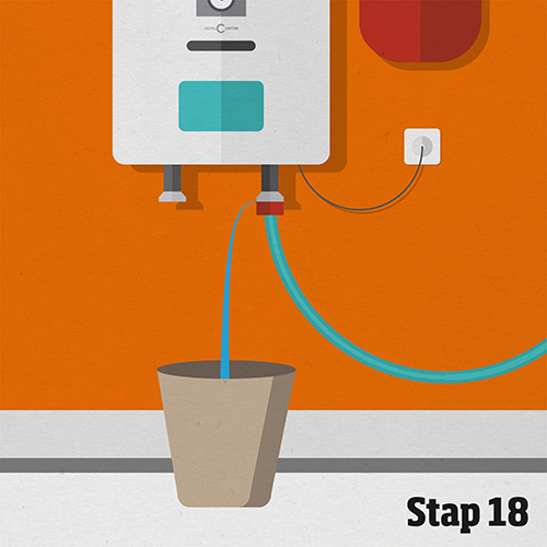 Stap 18 radiator ontluchten