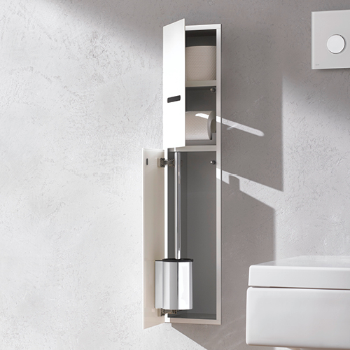 LoooX opbergsysteem voor toiletborstel en toiletrollen