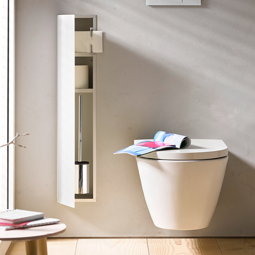 LoooX opbergsysteem voor toiletborstel en toiletrollen