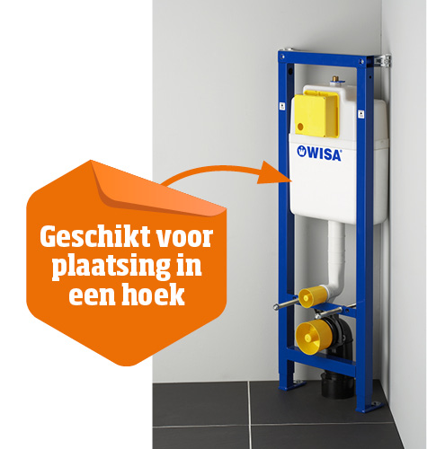 Hoekplaatsing inbouwreservoir